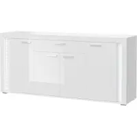 Die Möbelfundgrube Sideboard mit Schublade weiß hochglanz 182 cm - SKYLIGHT
