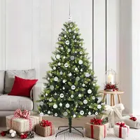 Prolenta Maison Exclusive - Künstlicher Klapp-Weihnachtsbaum mit 300 LEDs Grün 180 cm