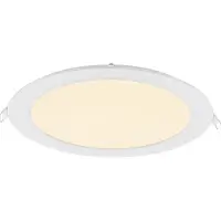 Globo LED Einbauleuchte, Flach, weiß, Opal, D 22,5cm