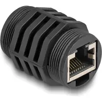 DeLOCK RJ45 Cat.6A Einbaumodul IP67 staub- und wasserdicht, Schwarz, Kunststoff, IP67, 31,6 mm, 1 Stück(e), Polybag