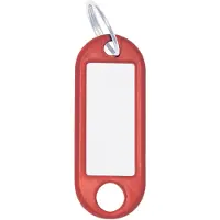 Wedo Schlüsselanhänger 18 mm mit Ring, Rot, 100 Stück