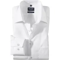 Olymp Businesshemd "Luxor, modern fit, New Kent", Herren, Gr. 41, Normaler Arm, weiß, 100% Baumwolle, Hemden Businesshemd