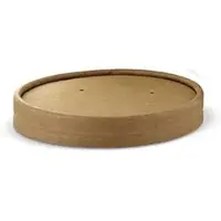 Papstar Deckel für Suppenbecher, Pappe rund Ø 11,5 cm, 1,6 cm braun 500 Stück