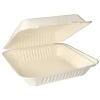 Papstar 25 Menüboxen, Zuckerrohr "pure" weiss ungeteilt - 6 x 18 x 12,5 cm