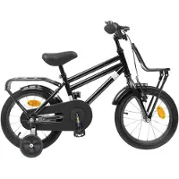 vidaXL Kinderfahrrad 14 Zoll für 3-5 Jahre alt Schwarz
