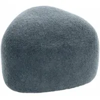 CLP Sitzhocker oval Alfrisa, Polsterhocker mit Teddystoff, Fußhocker gepolstert für Wohnzimmer und Schlafzimmer, Holzgestell stabil