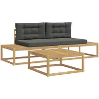 vidaXL Outdoor-Sofagarnitur mit Kissen Weiß 79 x 79 x 37 cm Polyester