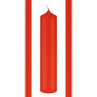 Kopschitz Kerzen Altarkerzen Paprika Hell-Rot 250 x Ø 80 mm, 4 Stück