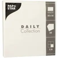 Papstar 20 Servietten "DAILY Collection" 1/4-Falz 32 cm x 32 cm Gelb
