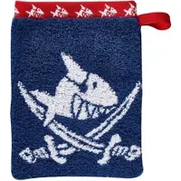 Dyckhoff Waschhandschuh Capt'n Sharky Blau 16 x 21 cm