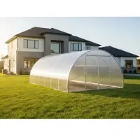 Garten Dream Polycarbonat Gewächshaus "Palace" 4x12m aus Stahl, mit 6mm Polycarbonat. Mit Großen Doppeltüren auf jeder Seite