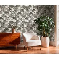 A.S. Création Vliestapete "Cuba II Golden Forest" Retro floral tropisch leicht strukturiert Dezentes Waldmotiv mit stilisierten Bäumen und sanfter Tiefe