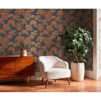 A.S. Création Vliestapete "Cuba II Golden Forest" Retro floral tropisch leicht strukturiert Dezentes Waldmotiv mit stilisierten Bäumen und sanfter Tiefe