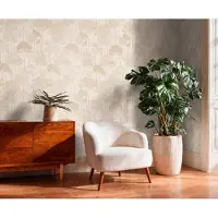 A.S. Création Vliestapete "Cuba II Golden Forest" Retro floral tropisch leicht strukturiert Dezentes Waldmotiv mit stilisierten Bäumen und sanfter Tiefe