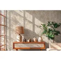 A.S. Création Vliestapete "Cuba II Tropische Blätter" Retro floral tropisch leicht strukturiert Feines Blattdesign mit filigranen Linien und natürlicher Optik