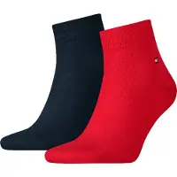 Tommy Hilfiger Kurzsocken "TH MEN QUARTER" 2 Paar, weicher, elastischer Rippenbund, klassisches Logo