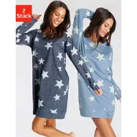 Vivance Sleepshirt Packung, 2 Stück, mit Sterne-Druck
