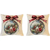 Home wohnideen Dekokissen "CHRISTMAS BALL" mit Füllung, Gobelin