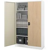 Jan Nowak Aktenschrank Abschließbar JAN 5 Ebenen Metallschrank Werkstatt Büroschrank Werkzeugschrank 185x115x40cm Weiß-Sonoma Eiche