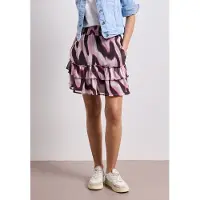 Street One Minirock Sommerrock aus Chiffon mit Animal-Print