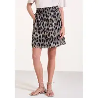 Street One Minirock Sommerrock aus Chiffon mit Animal-Print