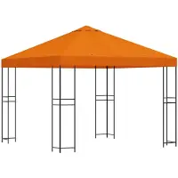 Syfax Pavillon 3 x 3 m Orange Polyester und Stahl 190 gsm