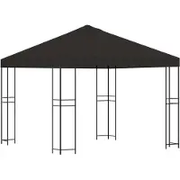 Syfax Pavillon 3 x 3 m Anthrazit Polyester und Stahl 190 gsm
