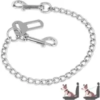 OEM Sicherheitsgurt für Hunde - Kurz - 53 cm - Kauwveiliger - Auto - Rostfreier Stahl - Geeignet für kleine und große Hunde