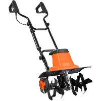 Vevor Elektrische Motorhacke mit Kabel, Gartenfräse mit 45 cm Arbeitsbreite, Hochleistungs-Motorhacke mit 1500-W-Motor, Kultivator mit Stahlzinken und klappbarem Griff, für Rasen-, Hof- und Gartenpflege