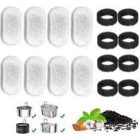 OEM Bereinigungsfilter für Katzenfontein RVS Schaumfilter + Aktivkohlefilter Katzenfontein Kohlenstofffilter (16 Stück)