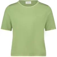 Cartoon Strickpullunder mit Rundhalsausschnitt in Khaki/Yellow | Gr.: 36