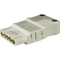 ADELS-CONTACT 22826 Netz-Steckverbinder Stecker, gerade Gesamtpolzahl: 5 + PE 16 A Weiß 100 St. Piece