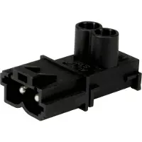 ADELS-CONTACT 12704 Netz-Steckverbinder Stecker, gerade Gesamtpolzahl: 2 16 A Schwarz 200 St.