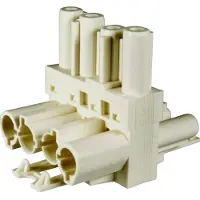 ADELS-CONTACT 167154 T-Verteiler T-Verteiler Gesamtpolzahl: 4 + PE 20 A Weiß 100 St. Piece