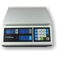 CAS Software CAS Geeichte Ladenwaage 3/6 kg Obstwaage - Teewaage - Gemüsewaage - Marktwaage