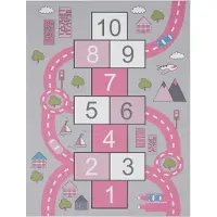 TT Home Kinderzimmerteppich Teppich Junge Mädchen Kinderteppich Baby Rutschfest Strasse