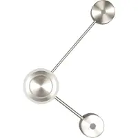 Licht-Erlebnisse LED Wandleuchte Dimmbar über Wandschalter H: 44 cm Aluminium in Nickel 3000 K 560 lm Modern Wandlampe