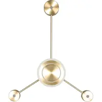 Licht-Erlebnisse LED Wandlampe Dimmbar über Wandschalter H: 46 cm Aluminium in Gold 3000 K 560 lm Modernes Design Wandleuchte