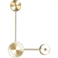 Licht-Erlebnisse LED Wandleuchte Modern 44 cm hoch Dimmbar über Wandschalter in Gold 3000 K 560 lm Aluminium Wandlampe innen