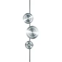 Licht-Erlebnisse LED Wandlampe groß 120 cm hoch Aluminium in Nickel 3000 K warmweiß 1008 lm Modern Wandleuchte innen