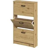 Die Möbelfundgrube Schuhschrank Artisan Eiche 59 x 105 cm - 3-türig - STEP