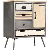 vidaXL Sideboard Massivholz Mango und Stahl 65x33x76 cm