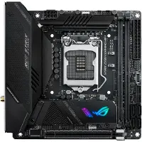 Asus ROG STRIX Z590-I GAMING WIFI, Intel, LGA 1200 (Socket H5), Intel Celeron, Intel Core i3, Intel Core i5, Intel Core i7, Intel Core i9,..., LGA 1200 (Socket H5), DDR4-SDRAM, 64 GB