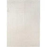 KADIMA DESIGN Balkonteppich Skandinavischer 3D-Design UV-Beständig Waschbar Strapazierfähig | Creme 140x200 cm Küche Balkon | ENGADIN –