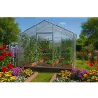 Garten Dream Polycarbonat Gewächshaus „Victoria“ 3x6m aus Stahl, mit 4mm Polycarbonat