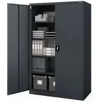 DELUKE JAN NOWAK Aktenschrank Abschließbar JAN 5 Ebenen Metallschrank Werkstatt Büroschrank Werkzeugschrank 185x115x60cm Anthrazit