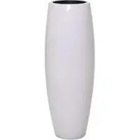 VIVANNO Bodenvase Magnum 37 cm x 37 cm x 100 cm Hochglanzweiß