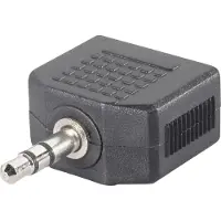 Speaka Professional Klinke Adapter Klinkenstecker 3.5 mm 2xKlinkenbuchse 3.5 mm Stereo
