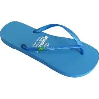 Brasileras Damen Zehensandalen mit rutschfester Sohle bequem schuhe strand/schwimmbad/stadt blau 34/35 EU - UBCLAPRLW