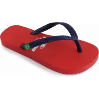 Brasileras Kinder Zehensandalen rutschfester bequem schuhe strand/schwimmbad/stadt rot blau 33/34 EU - UBCCB-K